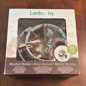 Lambs and Ivy Giggles Baby Room Musical Mobile Monkeys holding Balls